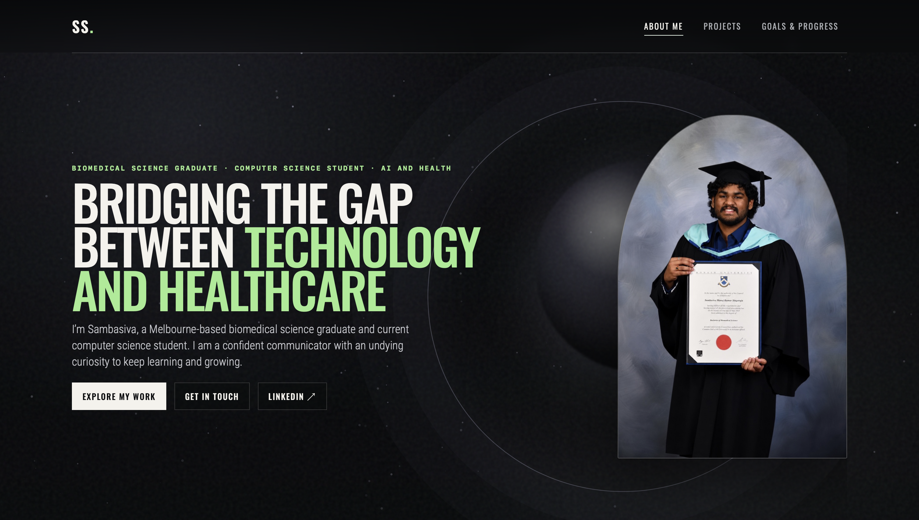 Screenshot of the My Personal Portfolio project